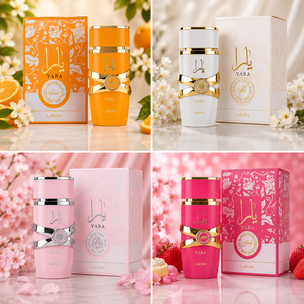 Lattafa Yara, Tous, Moi and Candy - 4-Piece Gift Set for Women